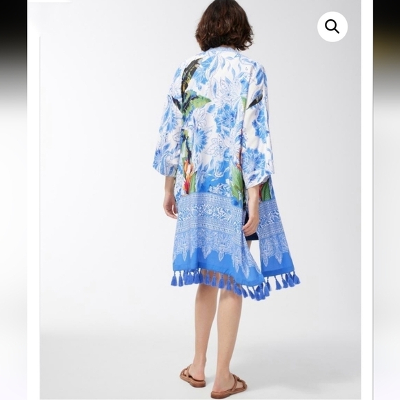 CHICO'S FLORAL PRINT KIMONO SIZE S/M - Picture 4 of 12